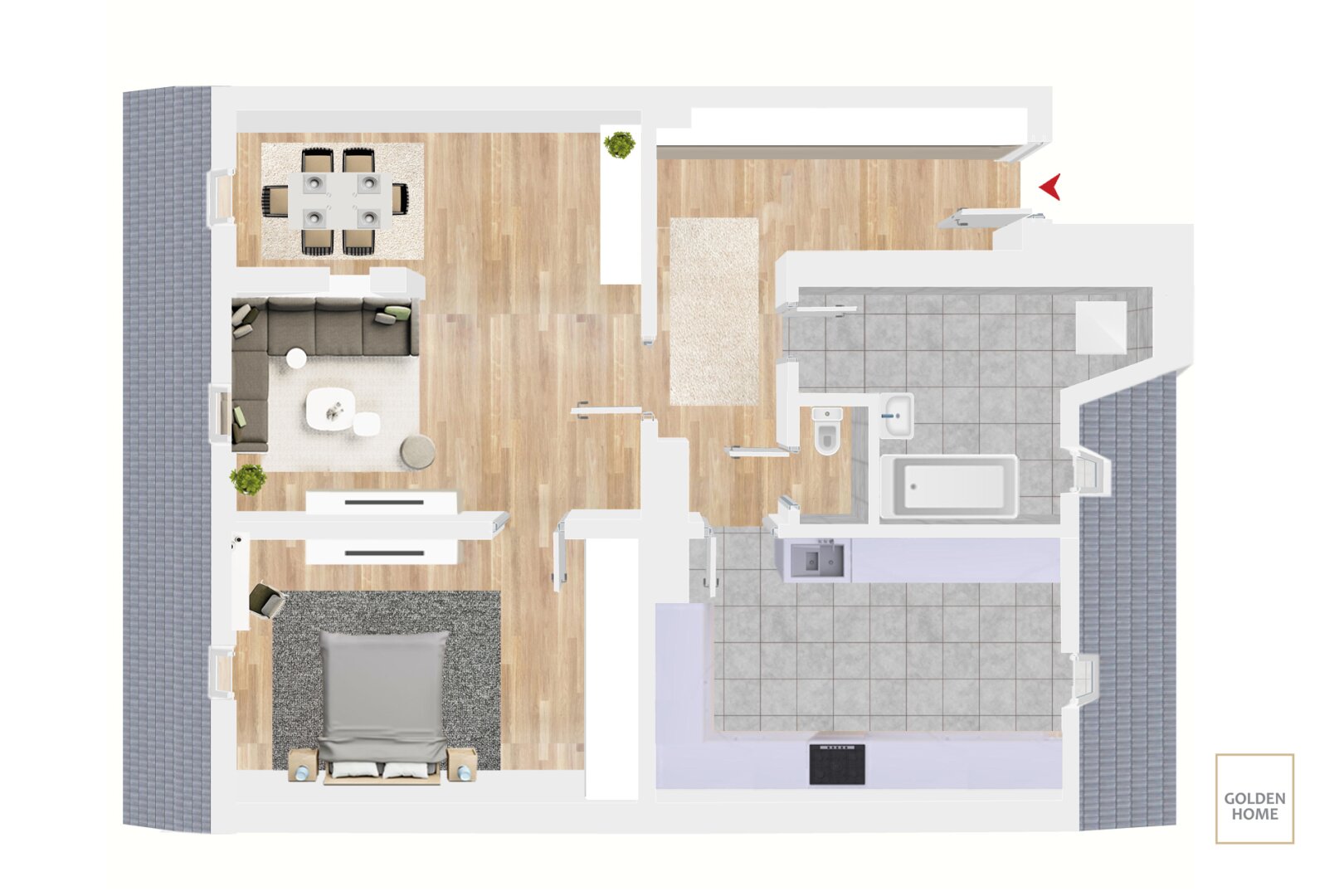 Hochwertiges Dach-Apartment in Wiener Altbau
