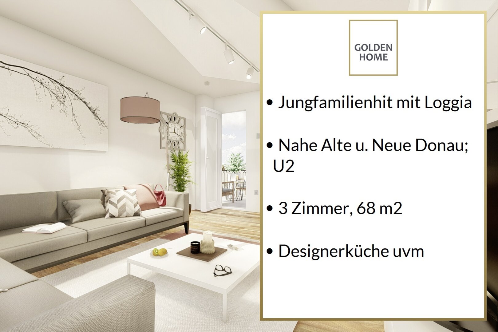 Angenehmes und modernes Wohnerlebnis mit Loggia!